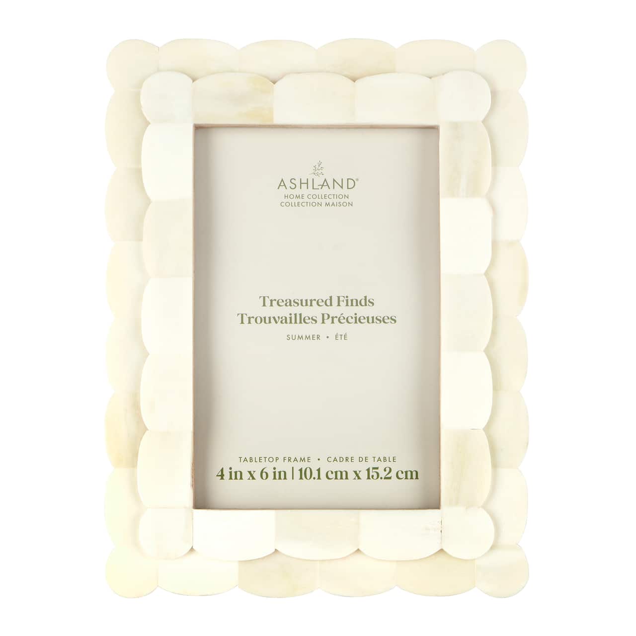 4" x 6" Gold Scalloped Bone Tabletop Frame, Treasured Finds by Ashland®